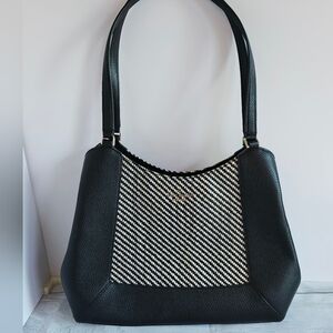 NWOT Kate Spade Lena Straw Triple Compartment Shoulder Bag